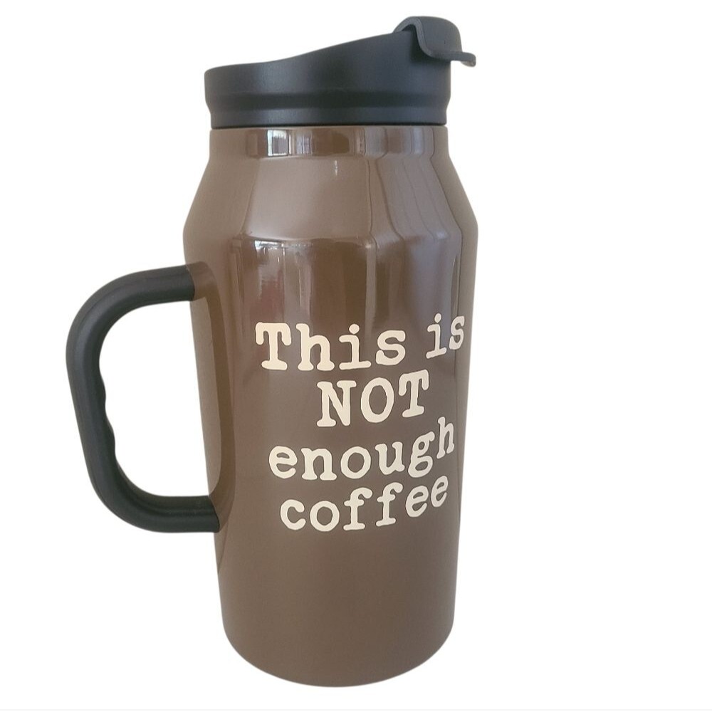 NEW not enough coffee 40 ounce stainless tumbler